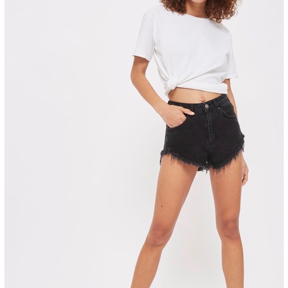 topshop kiri cutoff denim shorts